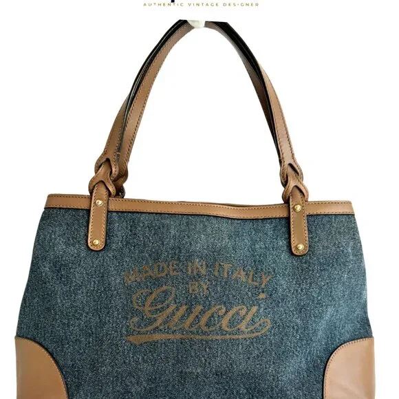 Gucci Denim Tote Bag - Picture 1 of 14